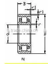 China Bearing Manufacturer Cylindrical Roller Bearing NU205M NU206 NU207EM NU208M