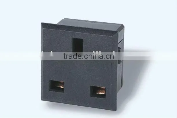 10A 250V U.K. black AC tabletop socket