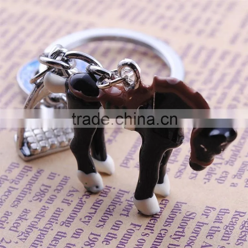 Animal key chains wholesale Metal Keychain break horses keychain