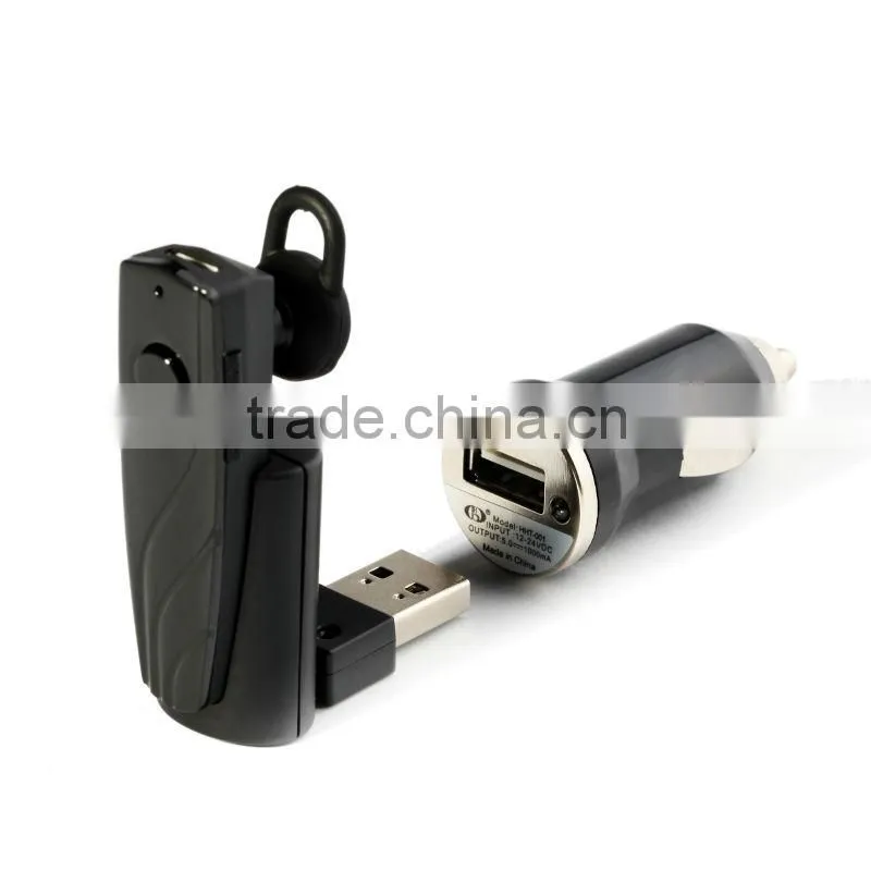 Bluetooth ear buds, newest car bluetooth headset with holder and charging dock