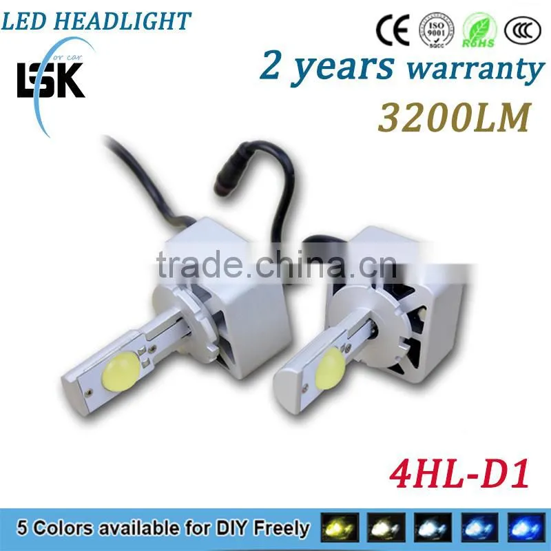 powerful G4 colors changeable car led light D1 6500K 180degree D1 auto led headlight
