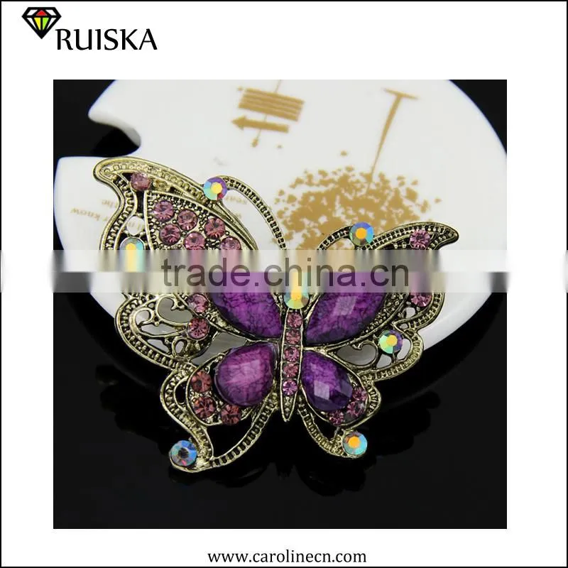 Caroline Fashion New Design Vintage Bow brooch With Crystal