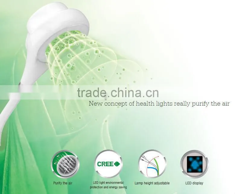 height adjust purify air 7.2W led working bedside reading lamp