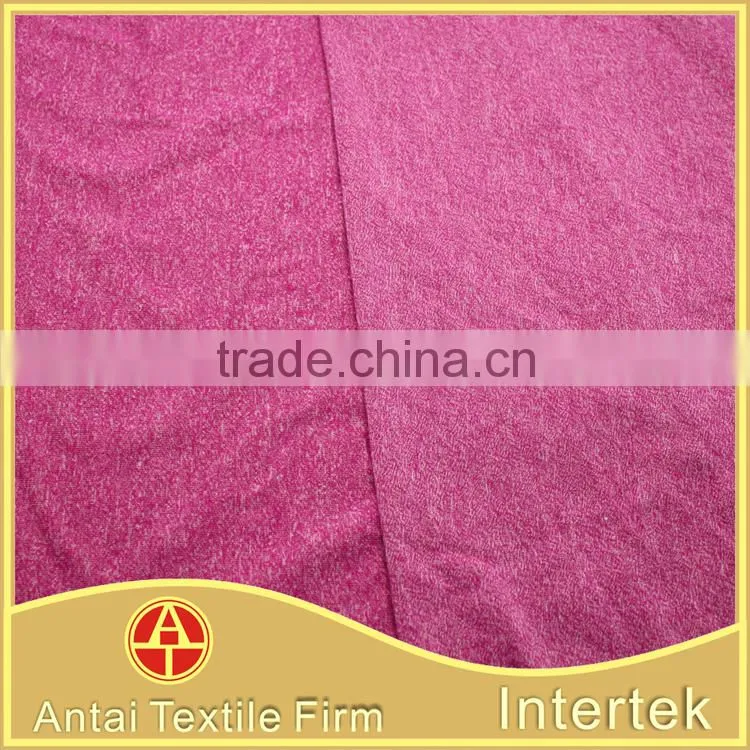 Wholesale factory price melange polyester viscose elastane fabric for crop top and workout clothing