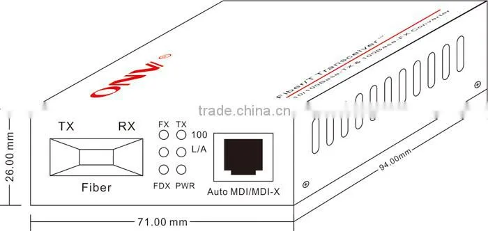 ONV company easy to carry singlr port poe switch wth 1 sc port