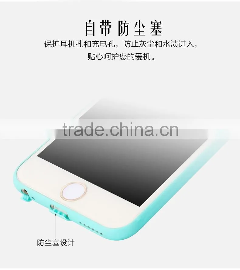 Original USAMS Soft TPU Full Rubber Back Case with Dust Plug for iPhone 6Plus 6s Plus 5.5 inch MT-5742