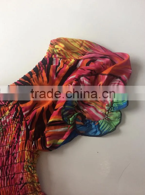 New Collection Fireworks Pattern Short Sleeve Maxi Dress