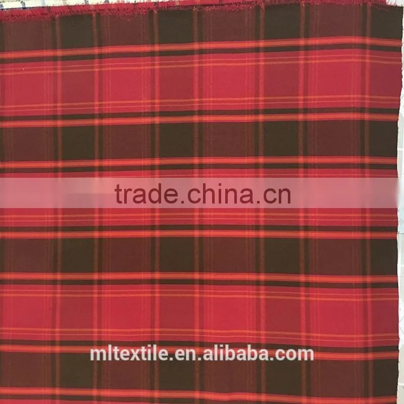 Red cotton linen sofa fabric/ stripe fabric