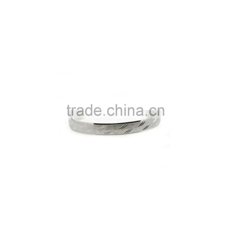 Stainless steel bangle wholesale plain engraved round bracelet