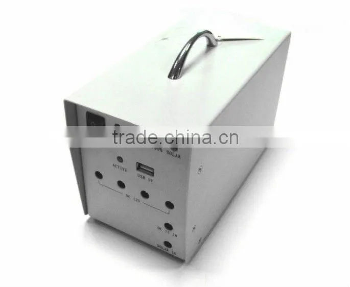 20w home solar lighting system with 2 LED lights,1*5VUSB,4*12V output