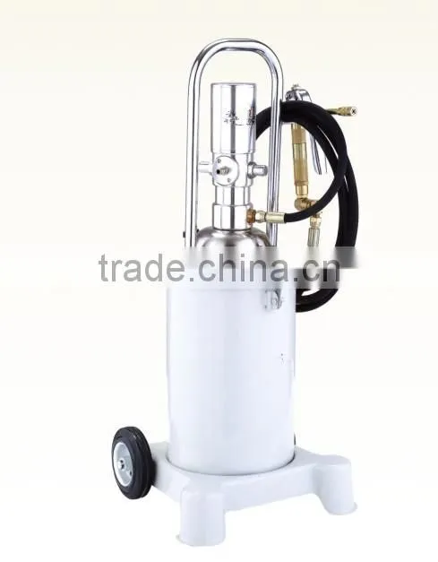 13KG air operated Mobile grease dispensing kit fuel pump kit with tank and follower plate