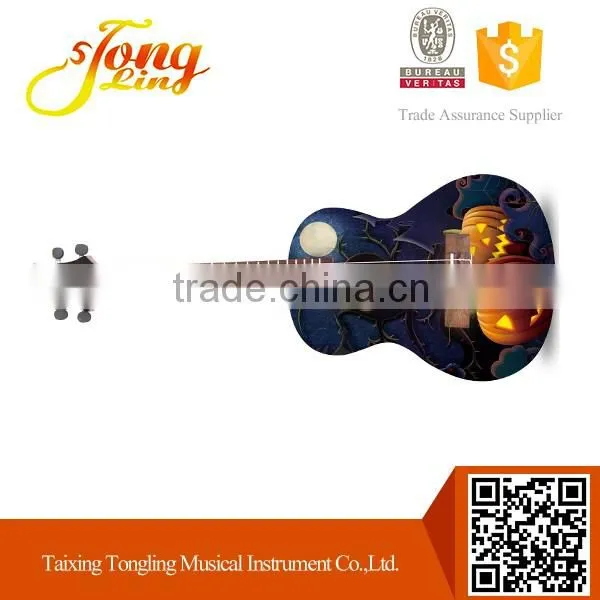Best Brand Halloween Style Art Uklele basswood guitar Good Gifts For Student