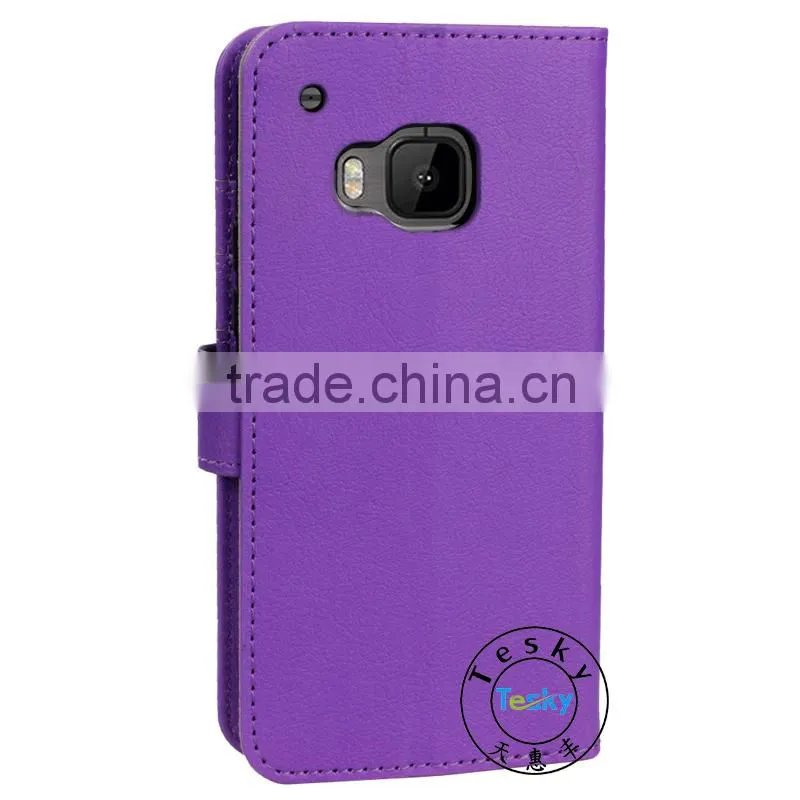 Wallet style leather case for htc one m9, case cover skin for htc m9