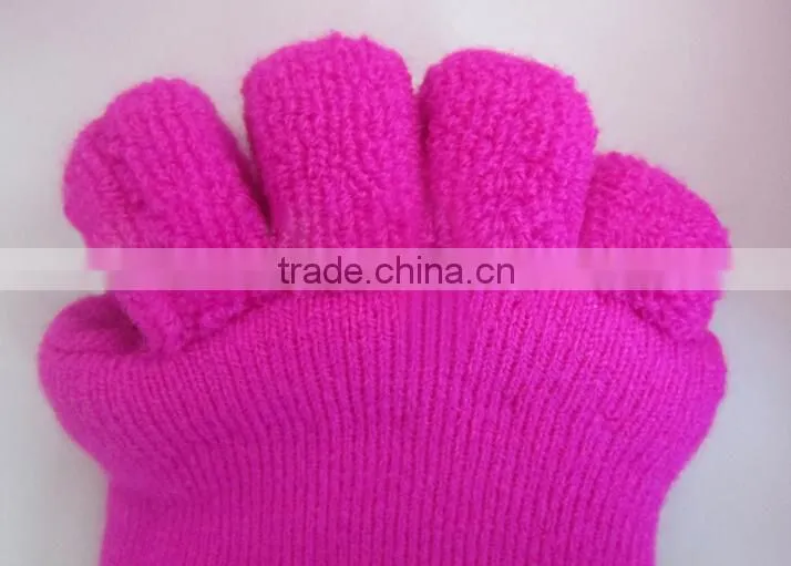 comfortable full terry knitting breathable sport seperate five toe socks for pedicure
