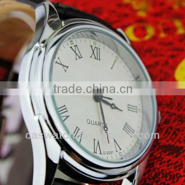Best selling branded classic couple watch leather strap pair watches