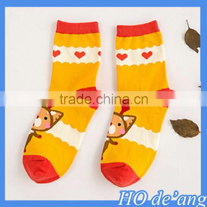 Hogift socks wholesale Korea cute Christmas socks girls lovely elk women cotton socks MHo-80