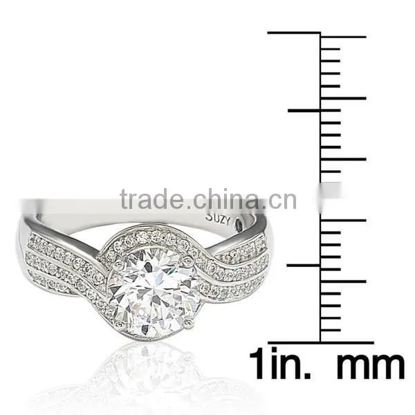 Xunaghuang Beautiful Silver 925 White Gemstone Engageent Women Ring