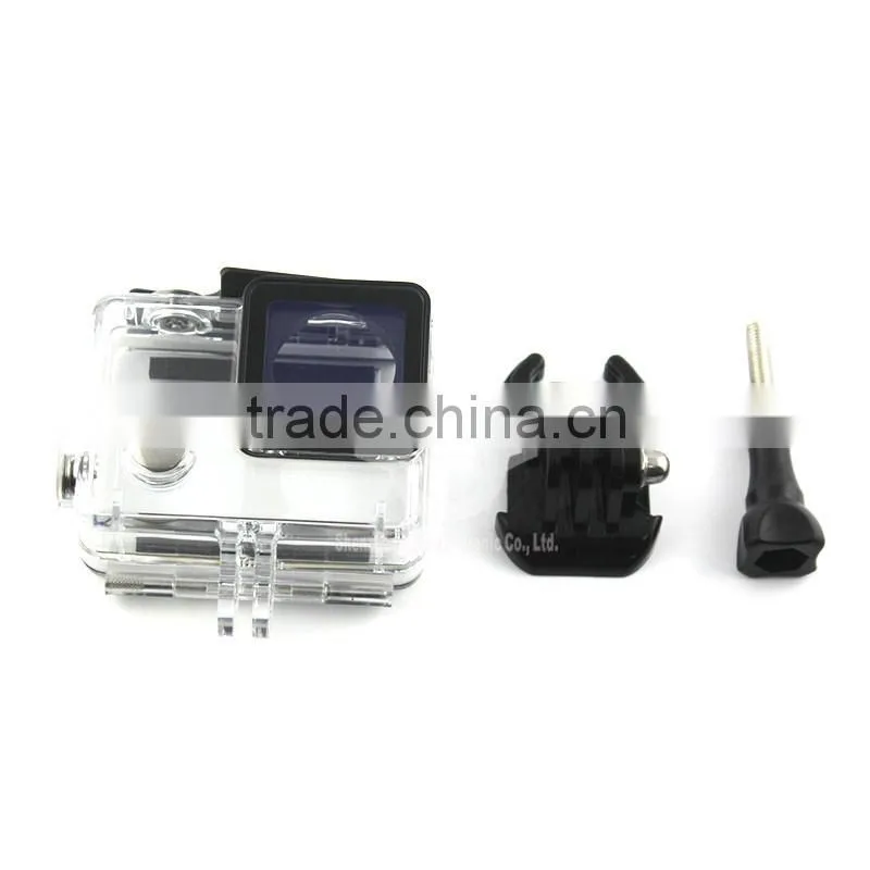 35m Waterproof Skeleton Housing (100% testing) for Gopro Hero 4,for xiaomi action camera