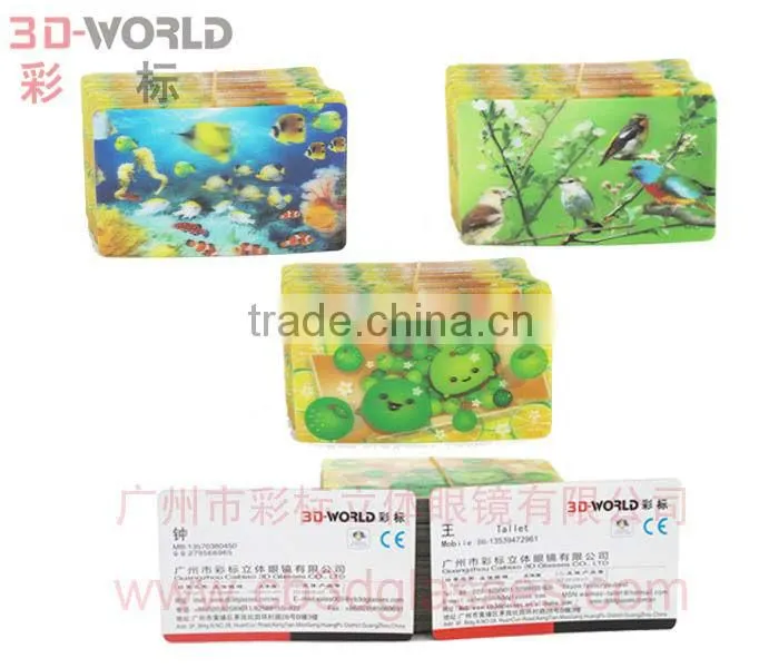 Amazing visual effect 3d advertising card with real top quality