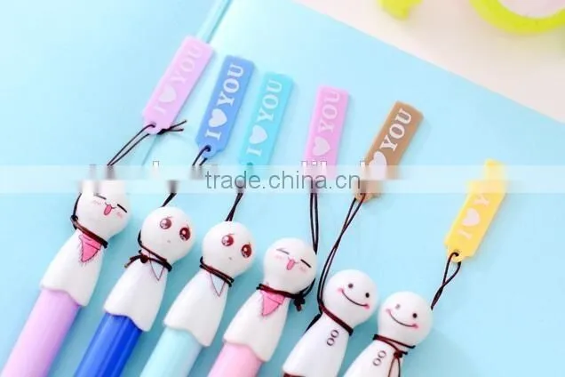 0.38mm Cute Expressions Snowman Gel Pen Ink Marker Pen School Office Supply Escolar Papelaria