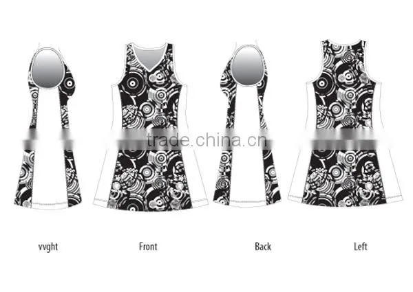 Full sublimation pattern stylish design netball dress