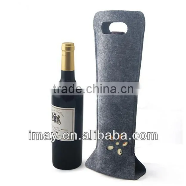 Recycle felt wine bag
