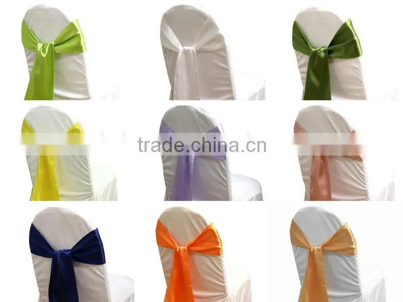 peach, fancy vogue satin chair sash tie back,bow tie,knot,wedding cheap chair covers and sashes for sale