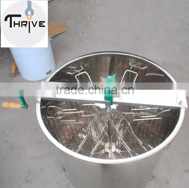 Two frames manual transparent plastic honey extractor