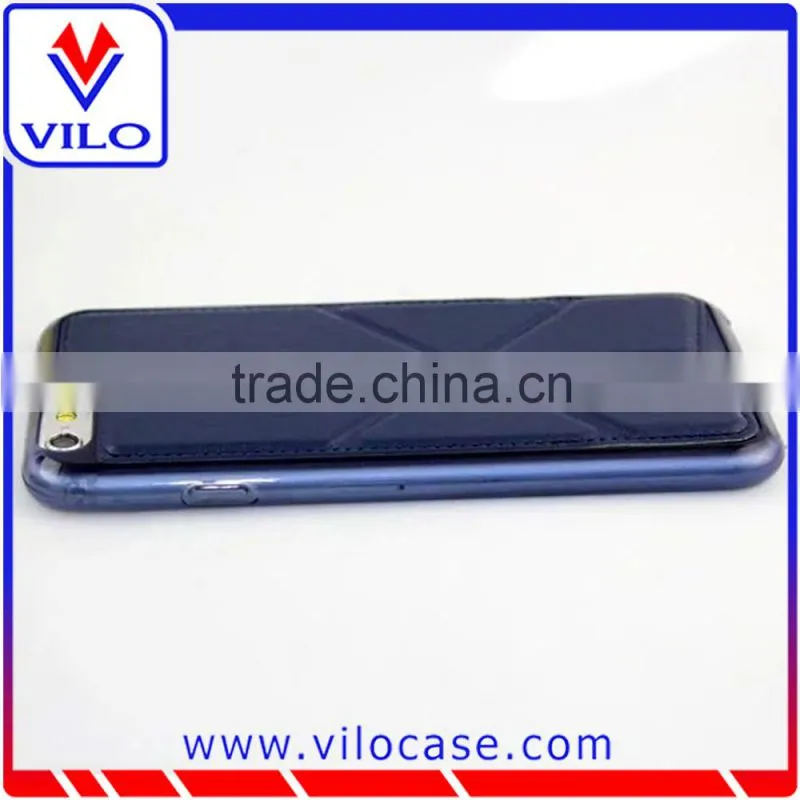 factory wholesales Utra slim tpu with leather kickstand mobile phone case for iphone 6