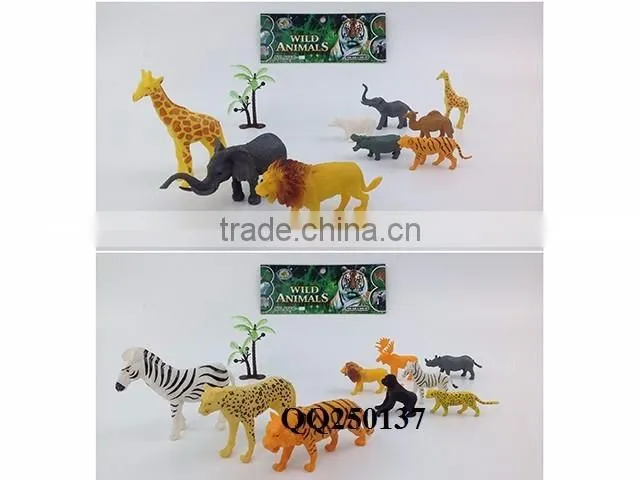 12pcs animal set toy,plastic funny animals toy set