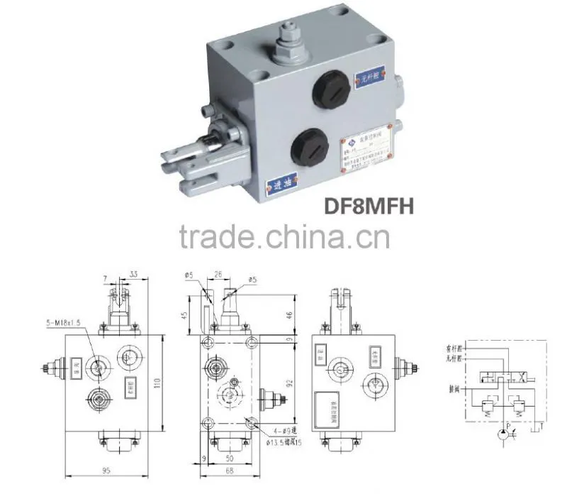 DF8MFH agricultural machinery parts hydraulic manual valve
