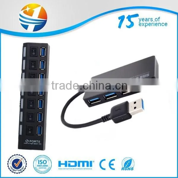 Promotional gift SD/TF /M2/MS card reader +usb hub with led logo