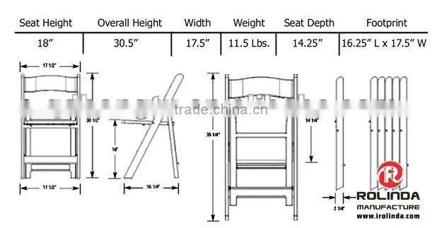 white wedding folding chair