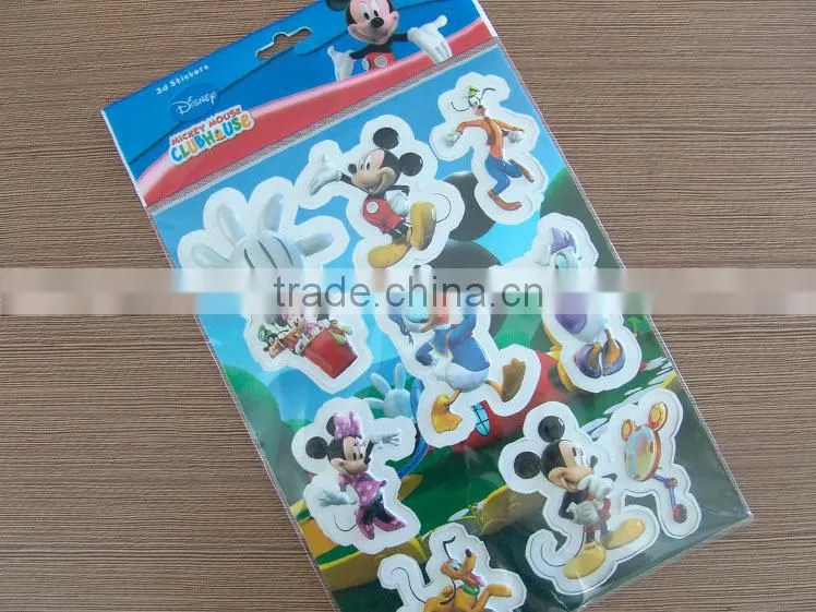 Wenzhou Factory Cute Cartoon 3D PVC Puffy Sticker
