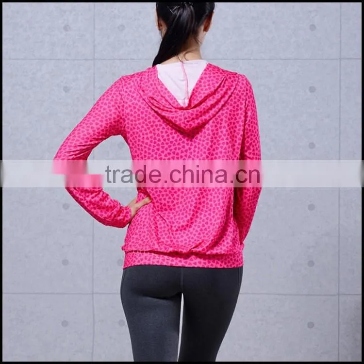 Women Thin Slim Fit Zipper Pullover Light Weight Fitness Active Athletic Workout Running Hoodie Wholesale