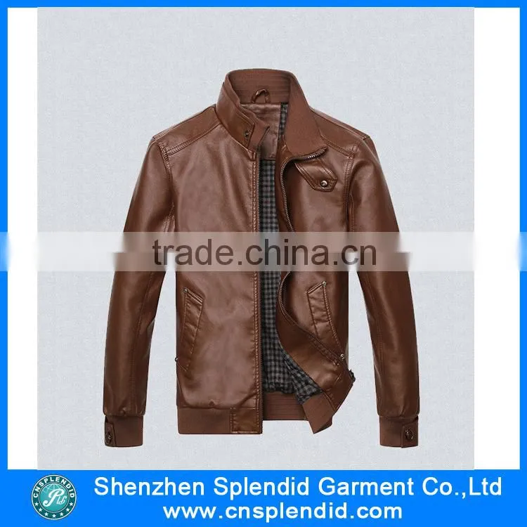 European Style and Spring Season wholesale men leather jacket
