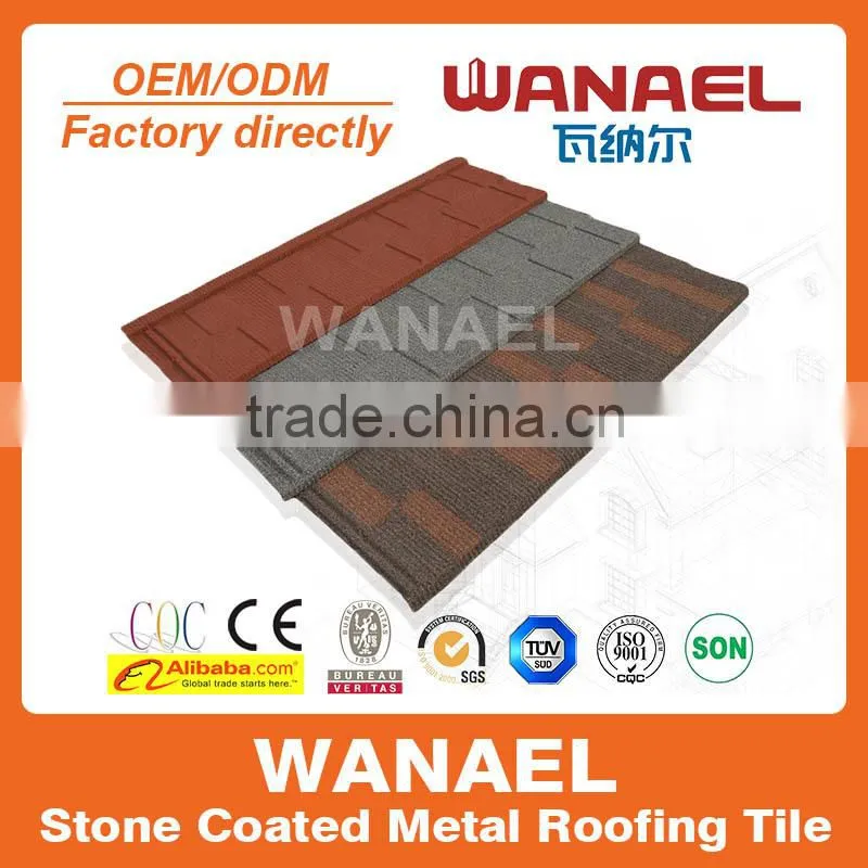 Super strong adhesive stone coated metal making roofing tiles