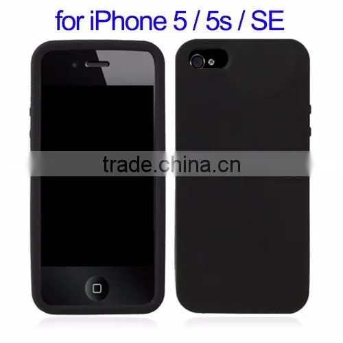 Free Sample Silicone Phone Case for iPhone 5, Back Cover Case for iPhone SE