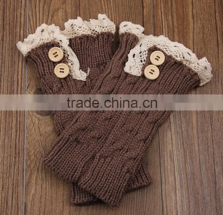 Nice girl crochet knitting lace leg warmer infant warmer boot socks