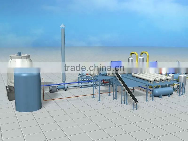 Waste tires pyrolysis unit
