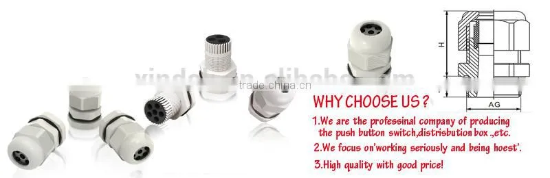 Newest IP68 Cable Fittings Brass Plating Waterproof Cable Gland