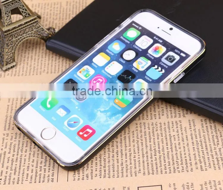 ultra-thin tpu cover with bumper frame case for iphone6 phone back cover for iphone mobile back cover