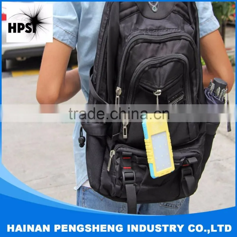 Best Portable Solar Power Bank 8000mAh for Iphone and Android with Camping Light