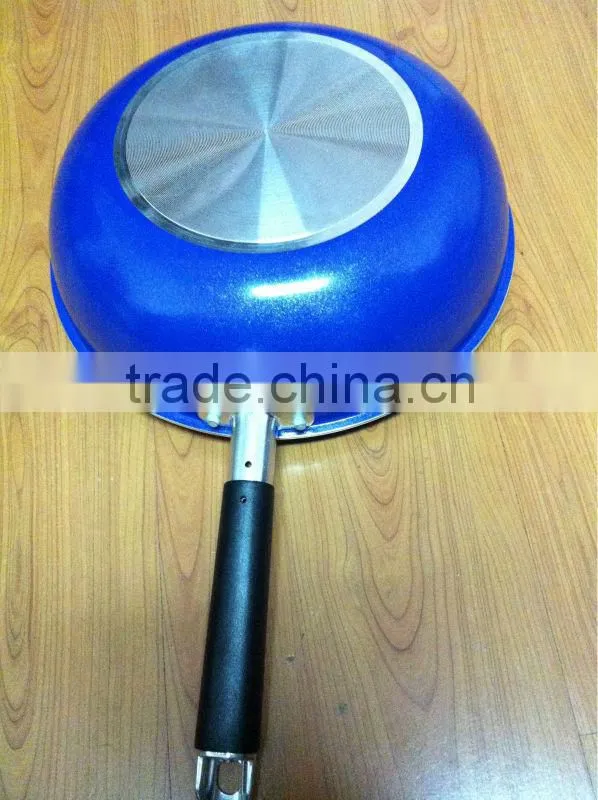 South Korea Aluminum non-sticking edge mini fry pan with color painting