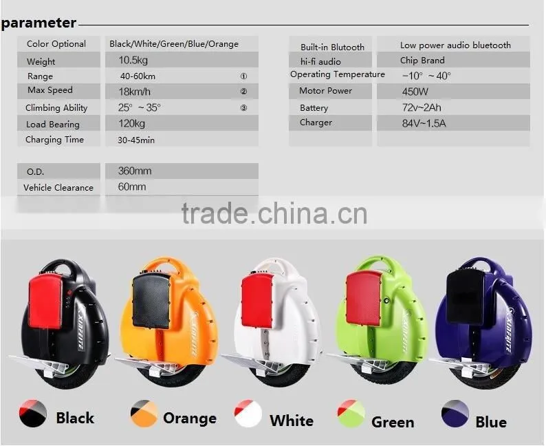 14 inch hoverboards bluetooth trolley handle Self balance electric unicycle scooters one/Singal wheel scooter
