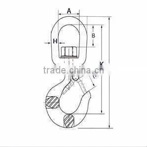 U.S. Swivel Rigging Hook with safe Latch