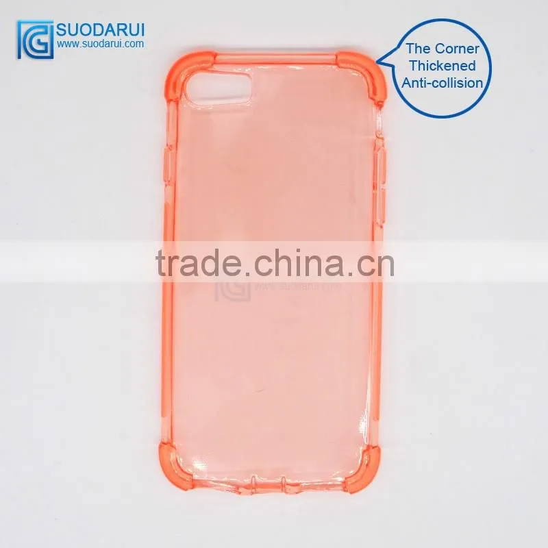 Soft Clear Gel Drop Detection TPU Case For Apple Iphone 7 Cover