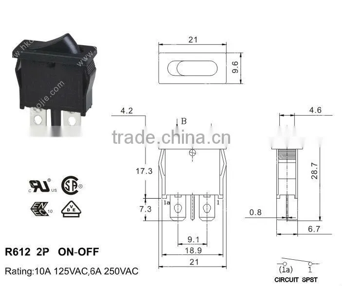 100% original HIGHLY switch R612 pcb mount push button switch
