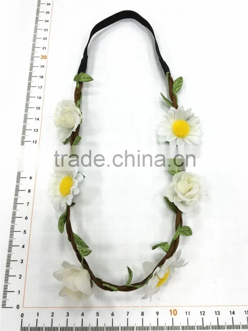 Pretty fabric flower bando headwrap for ladies