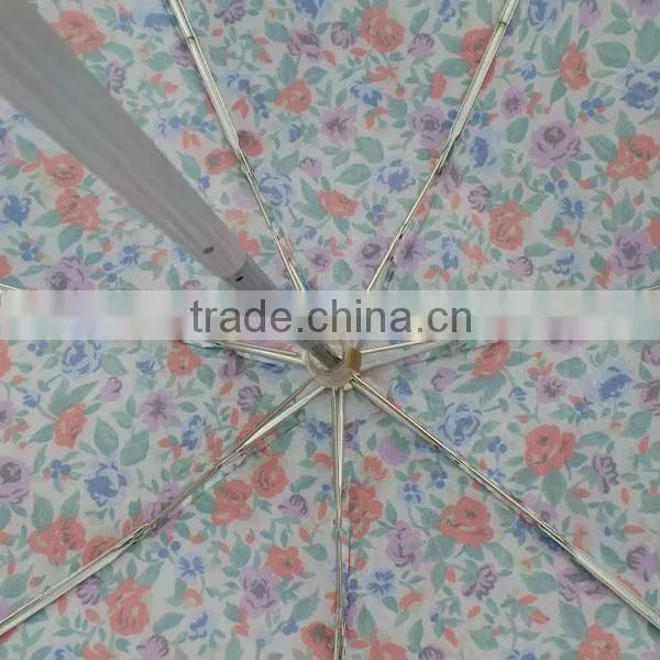Super tiny lady flower sun rain 4-foding umbrella